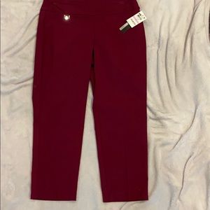 Capri dress pants never worn burgundy